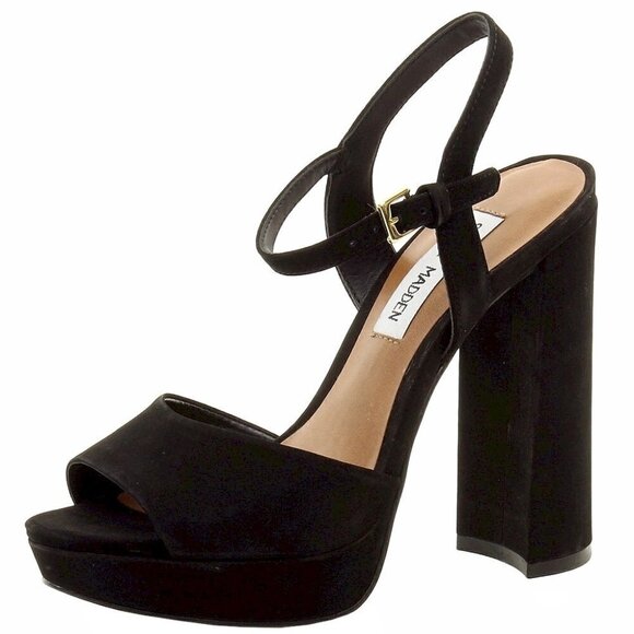 Steve Madden Kierra black chunky platform heels size 10 - Picture 1 of 13